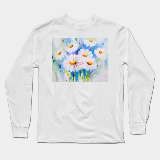 Chamomile Long Sleeve T-Shirt by OLHADARCHUKART